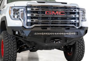 GMC Sierra 2500 Bumper - Front - Addictive Desert Designs - Stealth Fighter - Hammer Black - `20-`27
